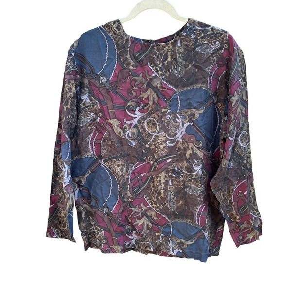 ANNIE ALEXANDER VINTAGE SILK BLOUSE - Picture 1 of 3